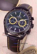 Perfect Replica Omega Speedmaster Racing Black Steel Case Watch
